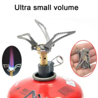 1PCS Ultralight Mini Pocket Stove 3000W Portable Folding Stove Cookware Camping Gas Cooking Supplies Outdoor Burner Stove M6V4