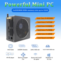 Newest Barebone Mini PC 8th Gen Core i7 8750H Mini Desktop PC win10 with Type-C port DDR4 DP HD Top Mini Gaming PC 2020