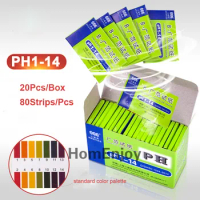 20 Pack/LOT 80 Strips/Pack PH Test Indicator Strips Aquarium Pond Water Testing PH Litmus Paper Full Range 1-14 Alkaline Acid