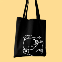 SERBA SEPULUH - Tote Bag Tas Jinjing Wanita/Pria Bahan Kanvas Ukuran Besar 35x40 Muat Laptop 13 Inch