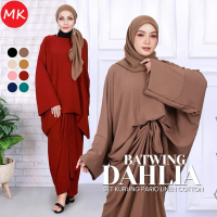 MK Dahlia Baju Kurung Set Ironless Batwing Instant Pario Muslimah [K6-69]