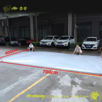 Corcoransu 400ซม. x 700ซม. PE สามารถใส่ถุงพลาสติกสำหรับรถยนต์ SUV MPV ได้ กันน้ำ กันฝุ่น และกันน้ำท่