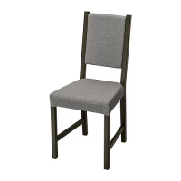 STEFAN 餐椅, 棕黑色/knisa 灰色/米色