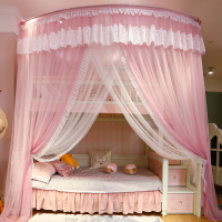 兒童雙層紗上下床1.5m子母床蚊帳家用梯形1.6米高低鋪u形伸縮1.35