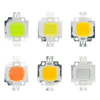 10pcs 10W LED Integrated High power LED Beads 10W White/Blue/Red/Green/Yellow/Warm white/ 600mA 12.0V 800-1000LM 24*40mil