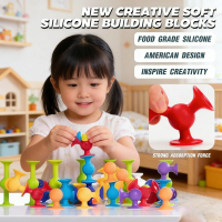 EC DIY Pop Squigz Funny Silicone Building Blocks Silicone Sucker Toys Educational Toys Sensory Play