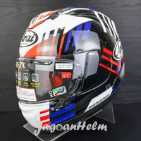 ARAI HELM RX-7X REA | WHITE BLUE RED RX7X FULLFACE L