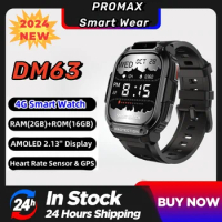 DM63 AMOLED 4G LTE Smart Watch 2.13" HD Screen 2GB RAM 16G ROM With SIM Wifi Camera GPS Android8.1 Sports Watch 4g android smart