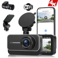 Dash Cam for Cars Car Camera Dash Cam 4K WIFI Camera for Car Front and Rear Dash Camera Black Box 24