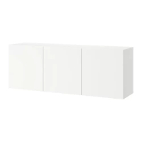 BESTÅ 上牆式收納櫃組合, 白色/lappviken 白色, 180x42x64 公分