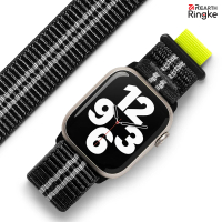 【Ringke】Apple Watch 41 / 40 / 38mm Sports Air Loop 透氣運動錶帶 黑 白 奶油(Rearth 尼龍 錶環)