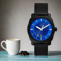 【FOSSIL】Machine 藍調時尚手錶-42mm 禮物 送禮 推薦(FS5694)