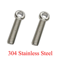 M12*40/45/50/55/60/70/80/90/100/110/120/130/150 304 Stainless Steel Screw Hole Swing Lifting Articulated Stud Anchor Eye Bolt