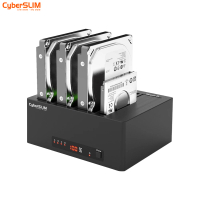 【CyberSLIM】S4-U3 4槽硬碟外接盒 2.5吋3.5吋SATA硬碟通用(1對3對拷機)