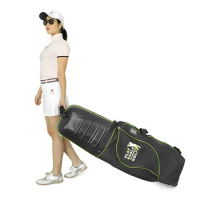 PLAYEAGLE Hard Top Golf Travel Bag Cover With Wheels Locks Portable Folding Aviation Bag Extra Protection for Golf Club Sets