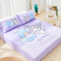 【Kuromi 酷洛米】交換禮物 - 床單 - Sanrio 三麗鷗 |台灣製造 台灣直送 雙人加大床單