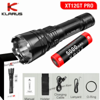Klarus XT12GT PRO Flashlight SFT40 LED Max 1600 Lumens Beam Distance 650M Tactical Flashlight Built-in 21GT-50 21700 Battery