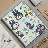 Tighnari Anime Cyno Genshin Impact For Galaxy Tab S9 Lite 8.7 2021 Case SM-T220/T225 Tri-fold stand Cover Galaxy Tab S6 lite A8