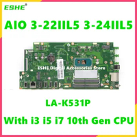 For Lenovo AIO 3-22IIL5 3-24IIL5 Laptop Motherboard With CPU i3-1005G1 i5-1035G4 i7-1065G7 5B20U54543 5B20U54539 LA-K531P MB