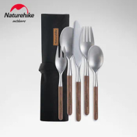 Naturehike Outdoor Camping Tableware Portable Ultralight Dinnerware Picnic Barbecue Knife Fork Spoon Dinner Set Nature Hike Gear
