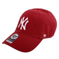 NEW ERA   47 品牌白色NY 繡線中性棒球帽(紅色)