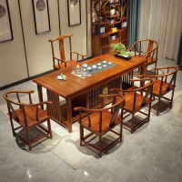 新式印尼花梨木實木茶桌椅組合全套自動燒水茶桌泡茶桌