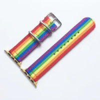 Rainbow LGTBI Band for Apple iWatch 42mm 38mm 40mm 44mm Wristband strap for Apple Watch Series 5 4 3 2 1 series 5