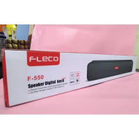 SPEAKER DIGITAL PORTABLE FLECO F-550 SOUNDBAR PANJANG HITAM ELEGAN