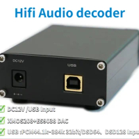 ES9038Q2M + XMOS208 DAC Digital Hifi Audio Decoder DAC Board dac HIFI Audio Sound Decoder for Amplifiers DC12V Support DSD