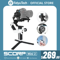 [Official] FeiyuTech SCORP Mini 2 All-in-One 3-Axis Handheld Gimbal Stabilizer for Sony A7III GoPro 12 iPhone 15 Pro AI Tracker