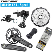 Deore M5100 11 Speed Set Mountain Bicycle Derailleur Shifter M5100 Crank VG Chain 11V Cassette 46/50/52T for SHIMAN0 HG