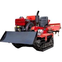 YG Top Multifunctional Mini Power Rotary Tiller 25Hp Tracked Ride Type Rotary Cultivator Rotary Tiller For Farming Machine