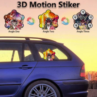 Demon Slayer 3D Anime Stickers Hantengu Zohakuten Motion Cartoon Decals for Cars,Laptop, Refrigerato