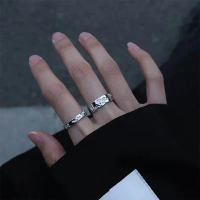 [2pcs]Broken Theory V2 925 Sterling Silver Ring | Korean Original Couple Band | Unisex Adjustable D