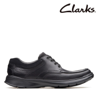 【Clarks】男鞋 Cotrell Edge 全皮面寬楦綁帶輕量休閒鞋(CLM37385C)