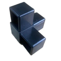 Furniture fittings frame 20mm square pipe elbow tee joint plastic elbow right Angle connector