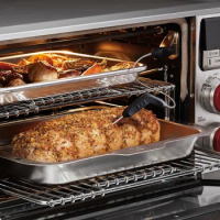 Convection Toaster Oven with Temperature Probe, Stainless Steel and Red Knobs (WGCO150S)