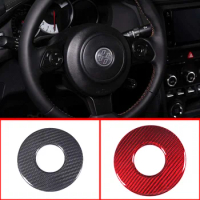 For Toyota 86 GT86 2016-2020 Car Steering Wheel Logo Trim Cover sticker Real Carbon Fiber Steering wheel protection accessories