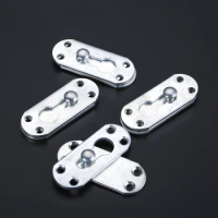 4sets Iron Hinge Thickened Bed Hinges Invisible Hanging Buckle Joining Code for Beds Frame Rail Bunk Bed Headboards Fittings