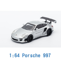 Scale Box 1/64 模型車 Porsche 保時捷 997 SB640002H 銀色