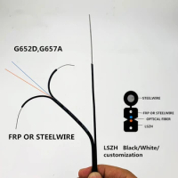 Durable New Type Indoor Fiber Optic Cable 2 Core GJXH-2 (black)