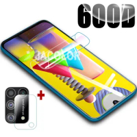 2IN1 Screen Gel Protector+Camera Glass For Samsung Galaxy M32 M22 M31 Prime M31s Full Cover Hydrogel Safety Film Samsun M 32 22