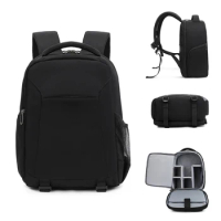 Camera Backpack Photography Storager Bag Side Open Available with Dividers for Laptop/ Canon Nikon Sony Cameras/ Lens/ Tripod