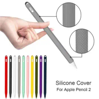 Candy Color Non Slip Protective Skin Sleeve Wrap Nib Cover Silicone Case Tip Holder For Apple Pencil 2nd