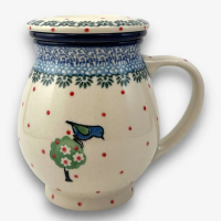【SOLO 波蘭陶】CA 波蘭陶 400ML 有蓋茶濾杯 幸福青鳥系列 CERAMIKA ARTYSTYCZNA