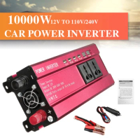 10000W Car Inverter Modified Sine Wave Inverter DC 12V To AC 110V/240V Voltage Car Adapter LED Display Converter