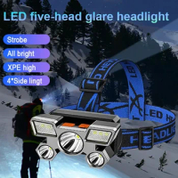 Led Headlamp Powerful Rechargeable Head Flashlight for Fishing Nitecore Camping Headlights Hunting Torch Hiking Front Lanterns