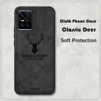Cloth Pattern Phone Case For Samsung Galaxy S20 S23 FE S21 S22 S24 Plus Note 10 20 Ultra A34 A54 A33 A53 Deer Protection Cover
