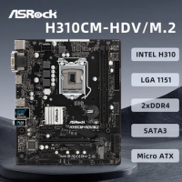ASROCK H310CM-HDV/ M.2 Socket 1151 Support i9-9900K i7-9700K i5-9600 CPU Intel Q270 Chipset 2 x DDR4 1xPCI 3.0 HDMI Micro ATX