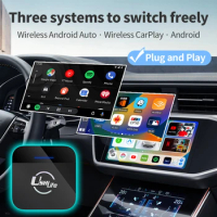Ushilife CarPlay Video Box Android AI Box SIM Card Network for YouTube Netflix TV Play for Meeting Room Car Home